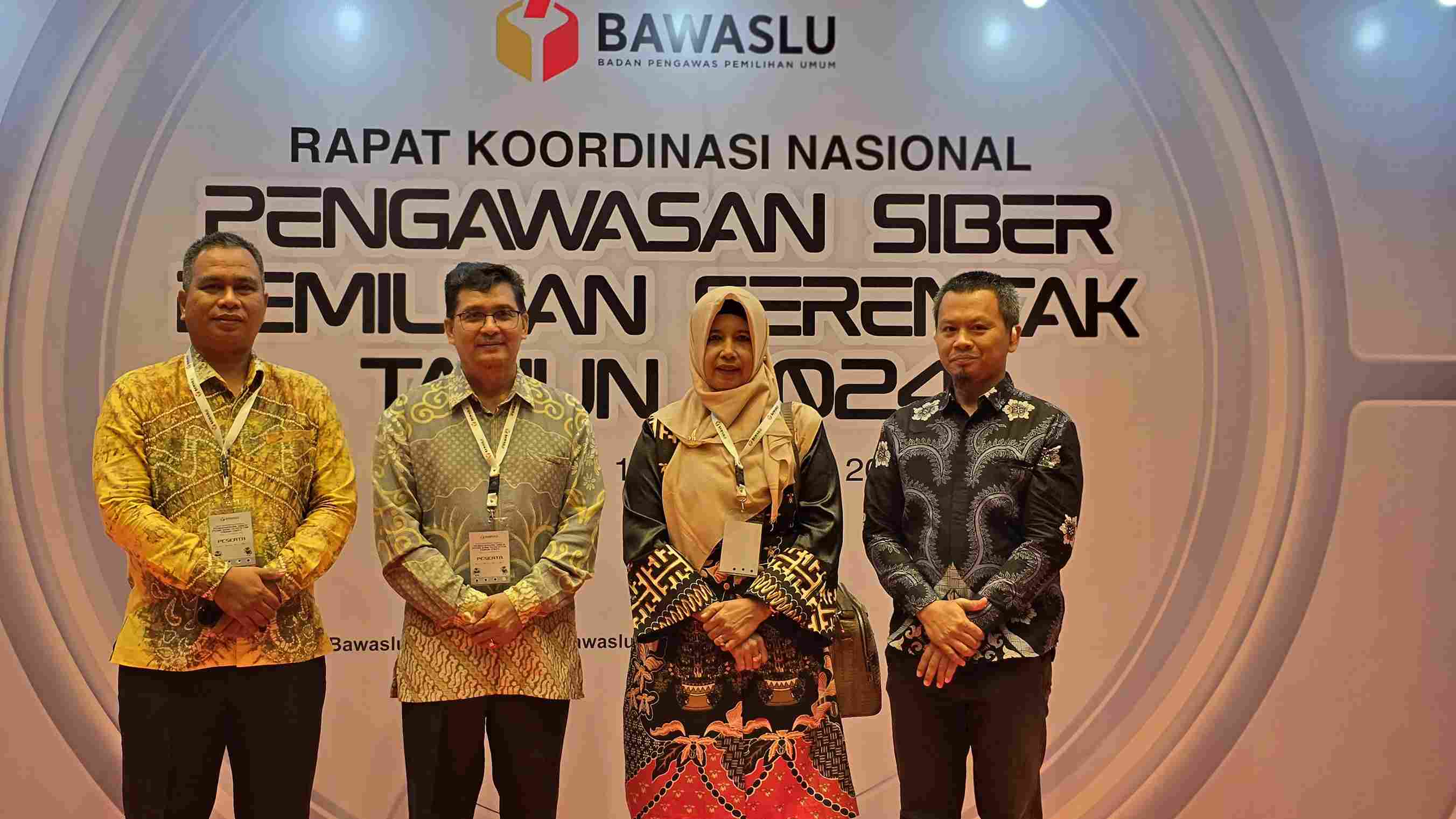 Anggota Bawaslu Kabupaten Seruyan Bapak Nur Cholid Hidayat Kegiatan Rapat Koordinasi Nasional Pengawasan SiberHadiri 