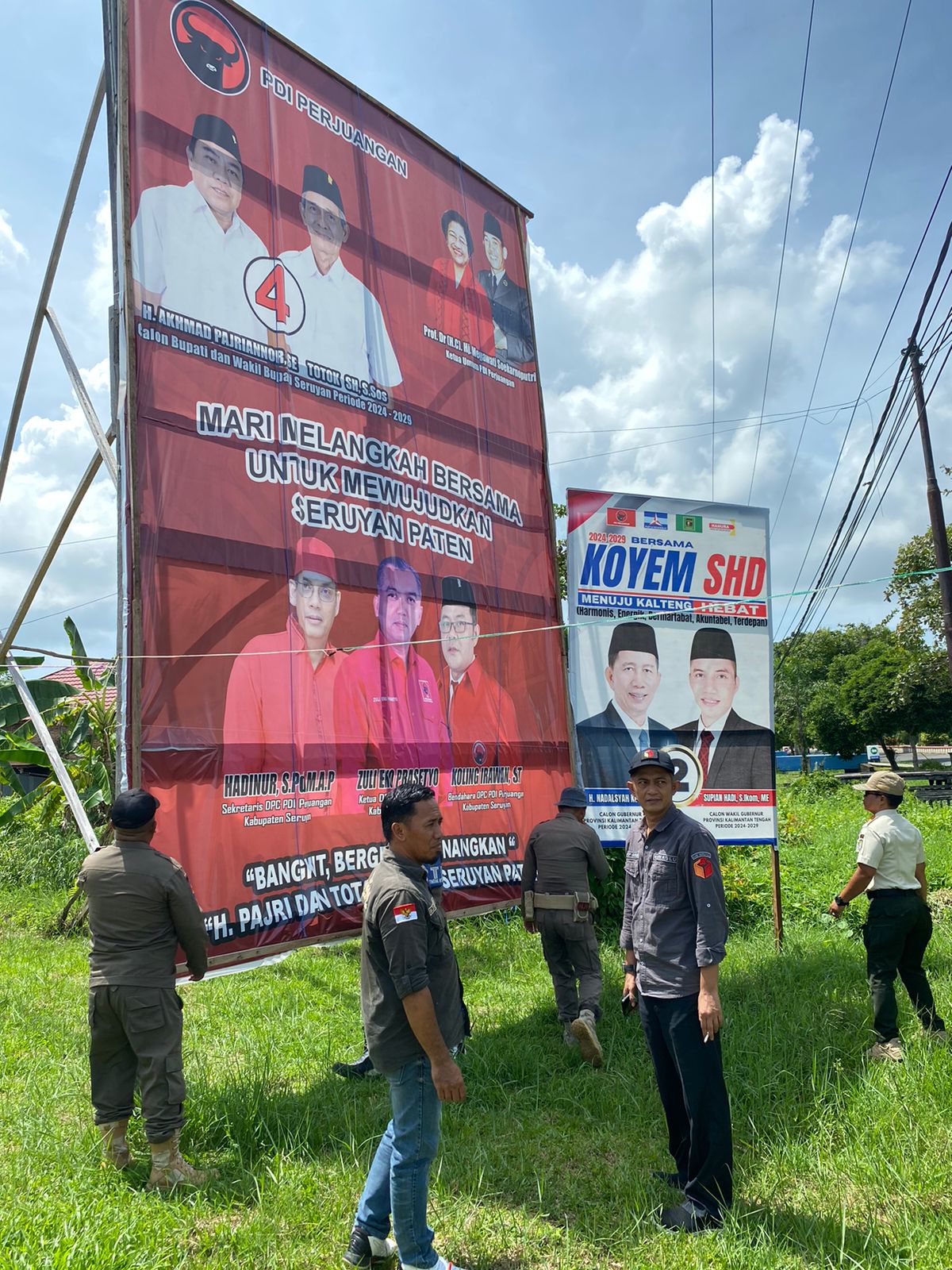 Bawaslu Kabupaten Seruyan Lakukan Penertiban Alat Peraga Kampanye 