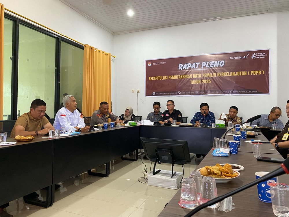 Bawaslu Kabupaten Seruyan Hadiri Rapat Pleno Rekapitulasi PDPB Triwulan II Tahun 2025