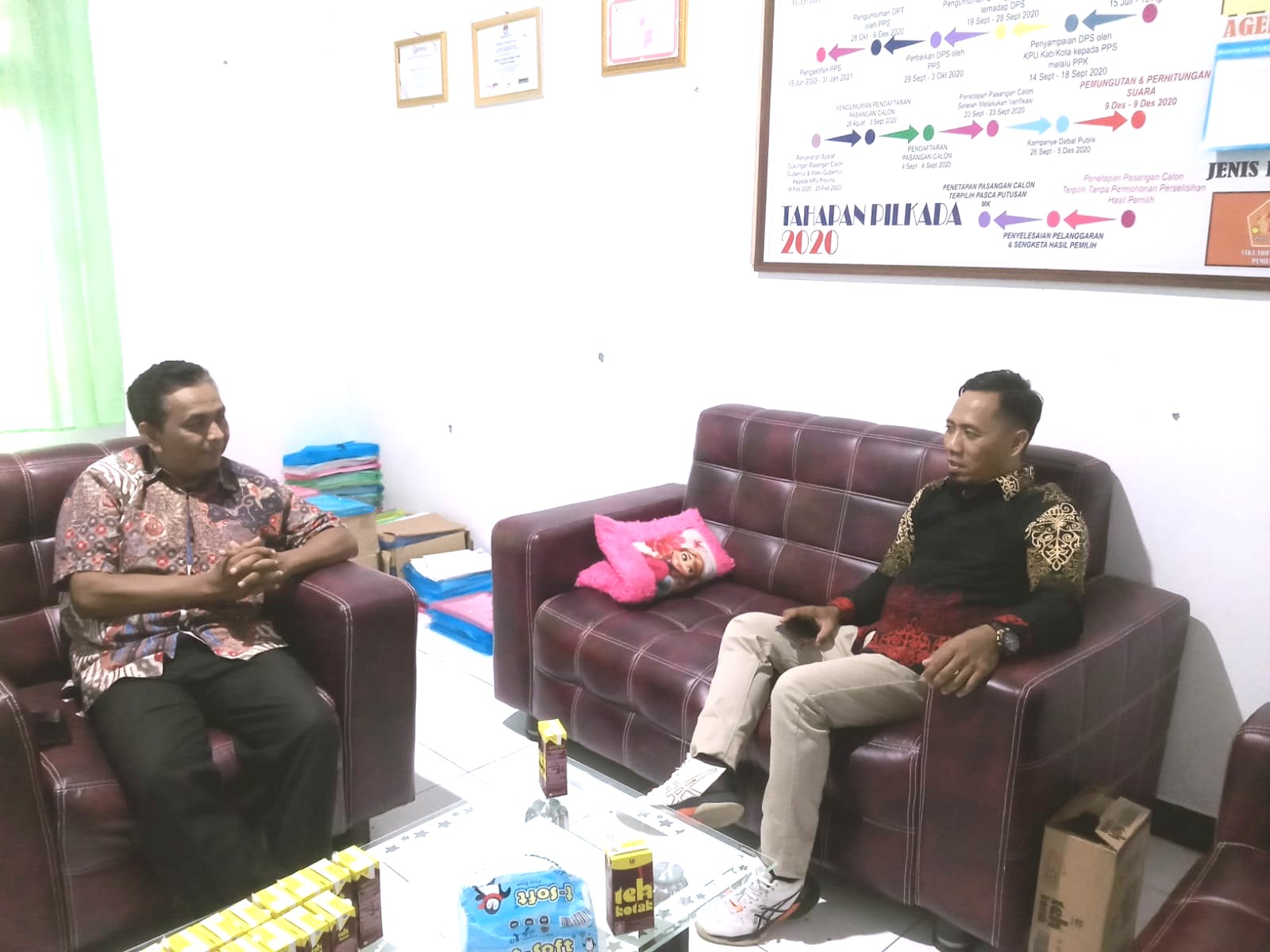 Bawaslu Kabupaten Seruyan Terima Kunjungan Kabag Administrasi Bawaslu Provinsi Kalteng Dalam Rangka Monitoring Pelaksanaan Kegiatan