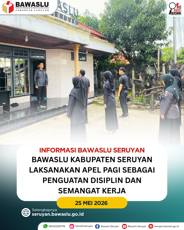 Bawaslu Kabupaten Seruyan Laksanakan Apel Pagi sebagai Penguatan Disiplin dan Semangat Kerja