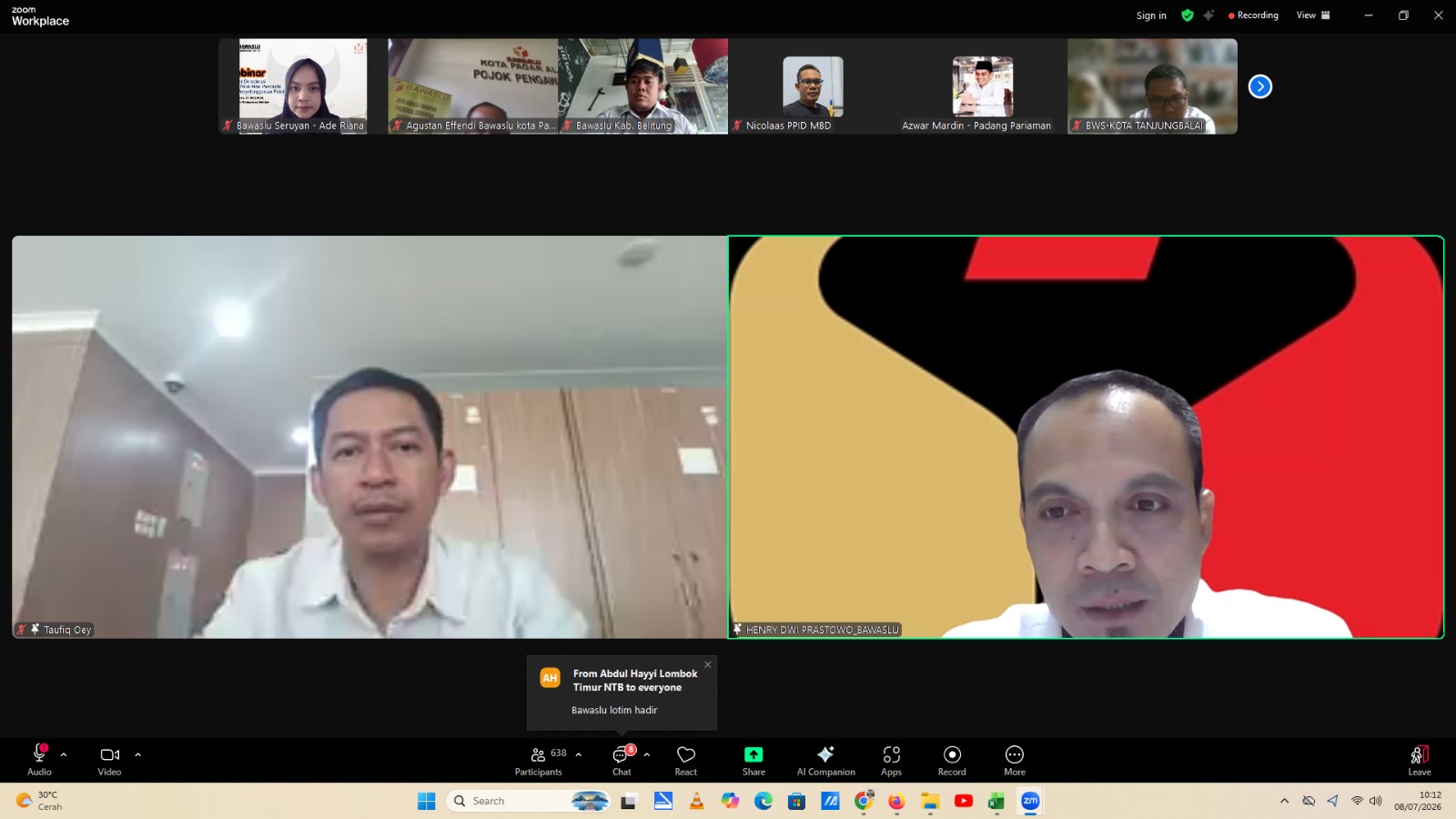 PPID Bawaslu Kabupaten Seruyan Ikuti Rapat Sosialisasi Monitoring dan Evaluasi Keterbukaan Informasi Publik Bawaslu Kabupaten/Kota Tahun 2026