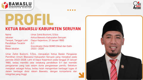 Ketua Bawaslu Kabupaten Seruyan