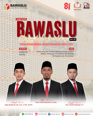 Tiga Komisioner Bawaslu Seruyan Jadi Presenter Bawaslu Membelajarkan Volume 2