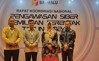 Anggota Bawaslu Kabupaten Seruyan Bapak Nur Cholid Hidayat Kegiatan Rapat Koordinasi Nasional Pengawasan SiberHadiri 