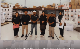 Kunjungan dari Bawaslu Provinsi Kalimantan Tengah Dalam Rangka Pengawasan Logistik di Gudang Logistik KPU Seruyan