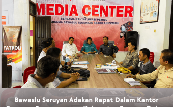 Bawaslu Seruyan Adakan Rapat Dalam Kantor Bersama Panwascam se Kabupaten Seruyan Dalam Rangka Penyerahan C hasil, LHP PTPS pada saat Pungut hitung Pemilihan Serentak Tahun 2024
