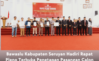 Bawaslu Kabupaten Seruyan Hadiri Rapat Pleno Terbuka Penetapan Pasangan Calon Bupati dan Wakil Bupati Terpilih Kabupaten Seruyan Tahun 2024