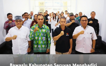 Bawaslu Seruyan Hadiri Peresmian Gedung Arsip dan Perpustakaan Bawaslu Kalteng di Palangka Raya