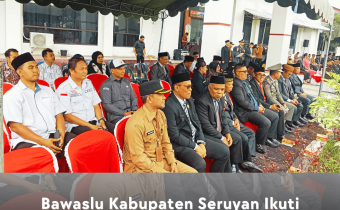 Bawaslu Kabupaten Seruyan Menghadiri Ikuti Upacara Peringatan Hari Lahir Pancasila di Halaman Kantor Bupati Seruyan