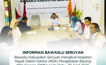 Bawaslu Kabupaten Seruyan Gelar Rapat Dalam Kantor Pengelolaan Barang Milik Negara