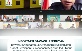 Bawaslu Kabupaten Seruyan Ikuti Rapat Persiapan Pelaksanaan Kegiatan P2P Tahun 2026