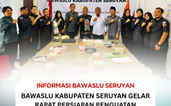 Bawaslu Kabupaten Seruyan Gelar Rapat Persiapan Penguatan Pendidikan Pengawasan Pemilu Partisipatif (P2P) Tahun 2026