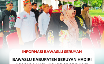 Bawaslu Kabupaten Seruyan Hadiri Upacara Hari Jadi ke-69 Provinsi Kalimantan Tengah Tahun 2026
