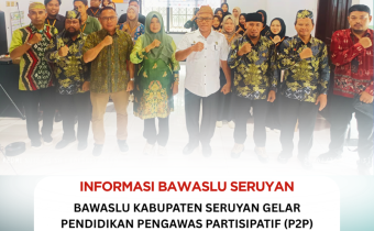 Bawaslu Kabupaten Seruyan Gelar Pendidikan Pengawas Partisipatif (P2P) Tahun 2026: “Berfungsi dan Bergerak Untuk Pemilu 2029 Yang Bermartabat”