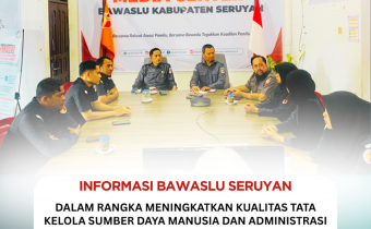 Bawaslu Kabupaten Seruyan Gelar Rapat Dalam Kantor Bahas Manajemen SDM Pengawas dan Kesekretariatan