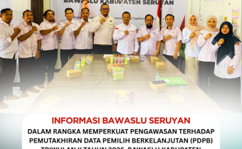 Bawaslu Kabupaten Seruyan Gelar Rapat Dalam Kantor Pengawasan Pemutakhiran Data Pemilih Berkelanjutan (PDPB) Triwulan II Tahun 2026 Bersama Disdukcapil