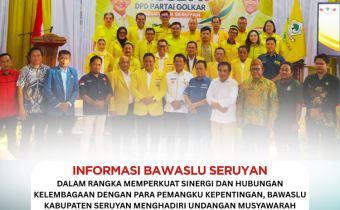 Bawaslu Kabupaten Seruyan Hadiri Musyawarah Daerah Partai Golkar Kabupaten Seruyan sebagai Wujud Penguatan Sinergi Kelembagaan