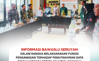 Bawaslu Kabupaten Seruyan Hadiri Rapat Pleno Rekapitulasi Pemutakhiran Data Pemilih Berkelanjutan (PDPB) Triwulan II Tahun 2026