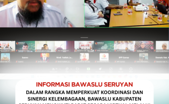 Bawaslu Kabupaten Seruyan Ikuti Rapat Zoom "Rabu Mekar Bersahaja Bersama Kabupaten/Kota" Bersama Bawaslu Provinsi Kalimantan Tengah