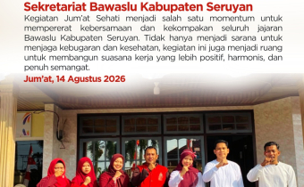 Jum’at Sehati: Bawaslu Kabupaten Seruyan Gelar Senam Bersama dan Meriahkan Hari Kemerdekaan