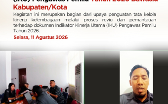 Bawaslu Kabupaten Seruyan Ikuti Zoom Reviu dan Pemantauan Indikator Kinerja Utama Tahun 2026