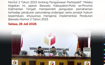 Bawaslu Kabupaten Seruyan Ikuti Selasa Harati (Menuju Pengawas Tangguh) Seri 8