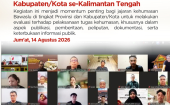 Bawaslu Kabupaten Seruyan Ikuti Rapat Evaluasi Pengelolaan Kehumasan, Peliputan, Dokumentasi, dan Informasi Publik