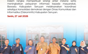 Bawaslu Kabupaten Seruyan Laksanakan Koordinasi dan Konsolidasi Demokrasi Bersama Diskominfo Kabupaten Seruyan